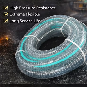 สายดูด PVC ทนทาน เป็นมิตรกับสิ่งแวดล้อม ผลิตโดย OEM  ใช้ลวดเหล็กเสริม ได้รับมาตรฐาน FDA ปลอดสารพิษ เหมาะสำหรับอุตสาหกรรมนมและไวน์ - Product Image 1