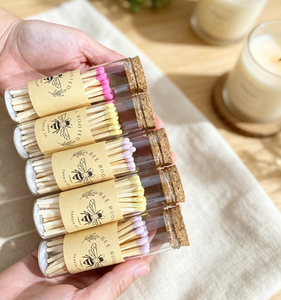 Venta al por Mayor de Fósforos de Seguridad de Vidrio Transparente con Etiqueta Kraft Personalizada con Logotipo, Fósforos de Madera para Tiendas de Velas, Hoteles, Cafés, Artículos de Aseo - Product Image 1