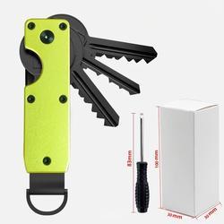 Custom Personalized Logo Printed Aluminum Alloy Key Organizer Holder 2-5keys <b>Smart</b> Key Storage Custom Metal Keychain for Men - Product Image 2