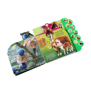 Tùy chỉnh hoạt động học tập động vật Hội Đồng Quản trị cuốn sách 90 + âm thanh và giai điệu nút ánh sáng trẻ em âm thanh cuốn sách âm thanh - Product Image 2