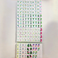Nouvelles tuiles de mahjong américaines en acrylique à quatre couches, motif bambou, transfrontalières, pliables, écologiques, emballage en boîte en carton portable