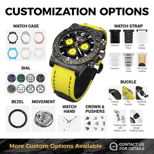 Nouvelle <span class=keywords><strong>montre</strong></span> mécanique en fibre de carbone avec cadran à trois yeux, <span class=keywords><strong>montre</strong></span> de luxe - Product Image 3