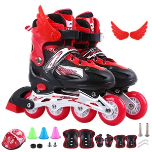 Knipperende Hoge Kwaliteit Kids Rolschaatsen Pvc Wiel Rolschaatsen Inline Speed Skates Set Voor Kinderen