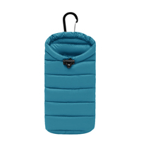 Fabricant de coques de téléphone en duvet d'oie personnalisées Sport de plein air Camping Ski sac de téléphone portable étui thermique de téléphone portable avec crochet en métal