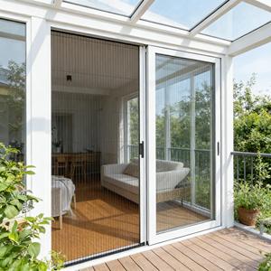 มุ้งลวดจีบหลายขนาด <span class=keywords><strong>ประตู</strong></span>มุ้งลวดนิรภัย โครงอะลูมิเนียมอัลลอยด์ ระบายอากาศได้ดี ตาข่ายไฟเบอร์กลาส <span class=keywords><strong>ติด</strong></span>ตั้งง่าย - Product Image 1