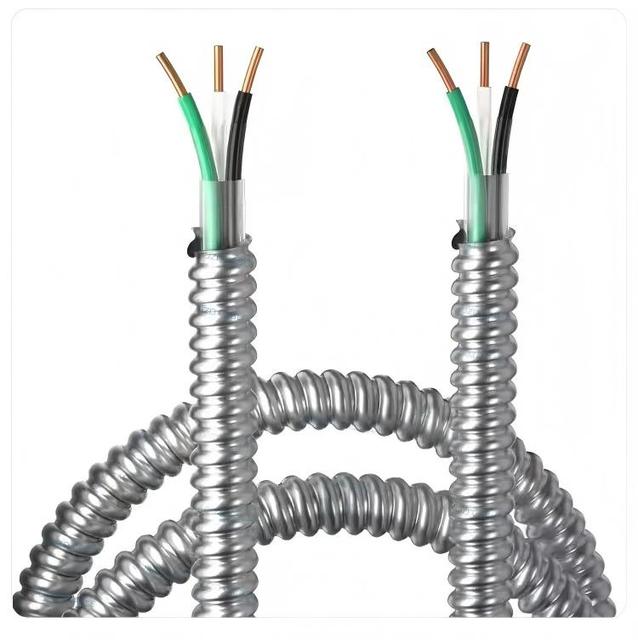 MC Cable 2 4 6 8 10 12 AWG 600V Stranded Bare Copper XLPE Insulation Aluminum Interlocked Armor IP67 Wire C22.2 No.51