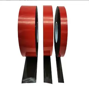 Good quality removable adhesive sticky latest adhesive acrylic Acrylic foam tape red double sided sticky tape
