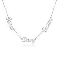 Collier personnalisé avec nom, chaîne en acier titane avec fermoir réglable, pendentif en acier inoxydable avec lettre personnalisée