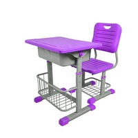 Table d'étude de meubles de salle de classe pour les étudiants Tables d'école réglables ensemble de chaise et de bureau d'école primaire