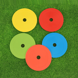 6 Inches Flat Marker Disc <strong>Football</strong> <strong>Drum</strong> Cone Marker with Middle Hole Plastic Soccer Agility Field Cones - Product Image 3