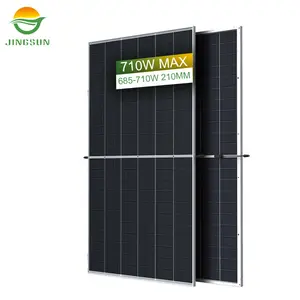 Jingsun ذات وجهين لوحة طاقة شمسية s أحادية 710 واط نصف الخليوي المنزل الطاقة لوحة شمسية بلورية لوحة طاقة شمسية صانع 700 واط