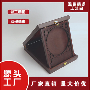 กล่องไม้ทรงกลมสำหรับโชว์เหรียญ ทำจากไฟเบอร์บอร์ด ปรับแต่งขนาดภายในได้ กล่องของขวัญพร้อมบรรจุภัณฑ์ - Product Image 2