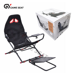 Cabina de Simulación de Carreras GY018W con Estructura de Hierro Asiento de Simulador para Logitech G25, G27, G29, G920, Thrustmaster T500RS T3PA - Product Image 1
