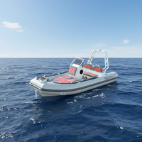 Sport 13ft Rib390 coque en aluminium semi-rigide Hypalon/PVC nervure en aluminium bateau gonflable Pooton bateau à vendre