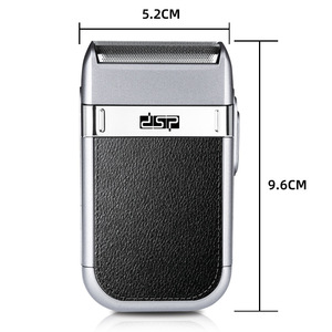 Afeitadora Eléctrica Profesional Dsp, Cuerpo de Metal Negro, Carga USB, Portátil para Hombres, Cuchilla Única - Product Image 3