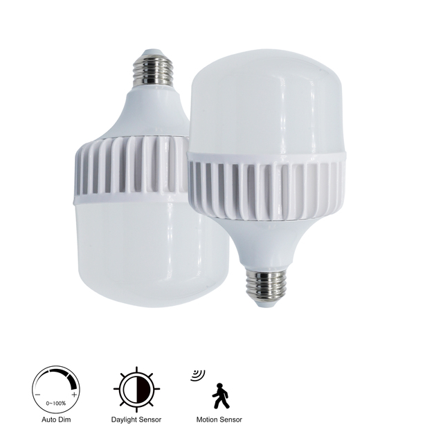 Intelligent Motion Sensor Led Bulb E27 Auto Dimming Security Lighting for Corridor Garage Basement Public Area Industrial Use