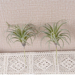 Bromelia suculenta artificial, pequeñas plantas <span class=keywords><strong>en</strong></span> maceta para decoración de oficina, escritorio, 2 unidades - Product Image 6