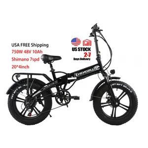 2021 Verbessertes Zhengbu XB E-Bike USA versand kostenfrei 750 Watt 20 ''* 4'' Fett Offroad-Reifen 31 Meilen Langstrecken-Elektro fahrrad