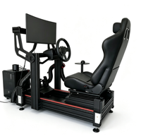 Simulateur de mouvement de course automobile avec siège, volant et simulateur de conduite pour centre de jeux et parc d'attractions