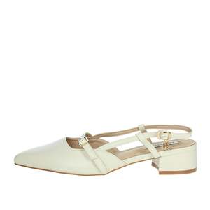 Ballerine da Donna Miabelle MB03 Crema con Punta Affusolata e Cinturino alla Caviglia - Product Image 1