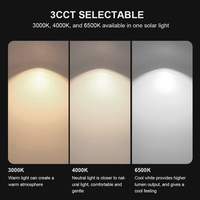 Lampe solaire LED circulaire UFO pour jardin, étanche IP65, 4 sections de contrôle, 4800 lumens, design breveté, pour extérieur