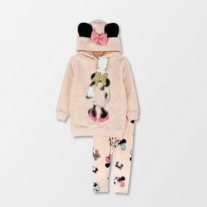 Ropa para Niños en Stock a Precio de Mayoreo Conjuntos de 2 Piezas para Niña Estuche Dulce para Niños Legging Ajustado y Sudadera con Capucha - Product Image 4