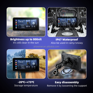 Pantalla de 6.25 Pulgadas con Altavoz Integrado Extraíble, Pantalla Dividida BT, Pantalla Inalámbrica para Motocicleta con CarPlay Android Auto, Moto Carplay - Product Image 6