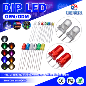 Lentille de dôme 3MM/5MM DIP Lampes <span class=keywords><strong>LED</strong></span> à trou diffus Lumière <span class=keywords><strong>LED</strong></span> ronde - Product Image 1