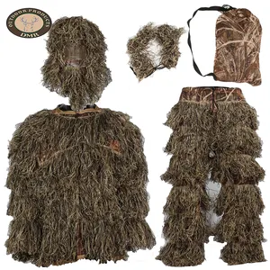 Toptan özel çöl kamuflajı kamuflaj giyim ghillie takım elbise kumaşı avcılık için