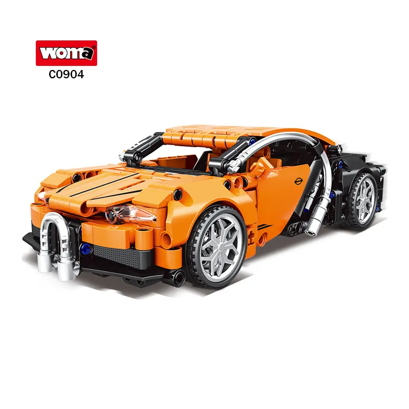 WOMA TOY C0904 Speed Racing Car Pull Back Vehicle STEM World Famous Model Jouet Building Blocks Bricks Car Toy For Boy