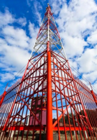 Tour de communication en acier galvanisé à chaud, conique polygonale à 3 jambes, de 20 à 60 m |   Norme ASTM A123 et AWS D1.1