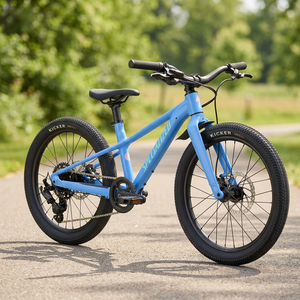 Bicicleta de montaña para niños, cuadro de aluminio de 20 pulgadas, freno de disco de 7 velocidades, azul - Product Image 2