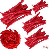 Vente directe fabricants de bonbons : Bonbons gélifiés acidulés Halal en spirale, saveur fraise, style réglisse