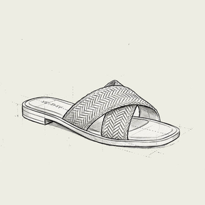 Летние тапочки Xinzirain на заказ, бежевые, плетеные, с открытым носком, повседневные, для улицы, удобные, с деревянной подошвой, сандалии - Product Image 1