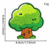 Patch thermocollant brodé à l'effigie de paysages mignons sur le thème du voyage : Soleil, Montgolfière, Arbre, Avion