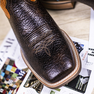 Botas Vaqueras Occidentales Bordadas con Estilo para Hombre, Botas de <span class=keywords><strong>Caballero</strong></span> con Tacón Grueso, <span class=keywords><strong>Botines</strong></span> de Motero Vintage para un Look Robusto - Product Image 2