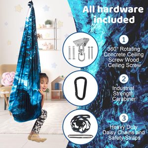Jouets sensoriels pour l'autisme, produits de thérapie, interactifs, pour le syndrome d'<span class=keywords><strong>Asperger</strong></span>, TDAH, double couche de coton et de polyester, utilisation en intérieur, balançoire câline - Product Image 5