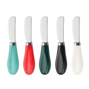 Couteau à beurre en acier inoxydable avec manche en céramique, petit couteau à dessert avec spatule à confiture pour pain, fromage, crème et fromage à tartiner - Product Image 3
