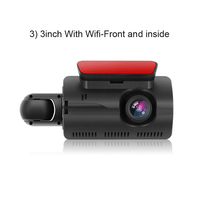 Kamera Dash Cam Mobil Dual Lensa Putar Depan & Dalam Mobil, Koneksi Ponsel WIFI, HD 1080P A68, Harga Grosir Murah