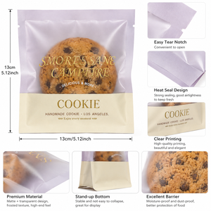 Sacchetti per Imballaggio di Biscotti e Dolcetti Personalizzati, in Plastica Laminata Trasparente di Grado Alimentare, Termosaldabili - Product Image 3