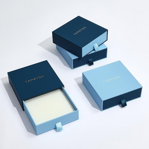 Boîte cadeau avec logo personnalisé, boîte d'emballage en carton rigide bicolore pour bijoux, cosmétiques, cadeaux de mariage - Product Image 3