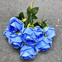 Bouquet de Roses Artificielles Bouquets de Fleurs de Mariée Faux Roses en Soie pour la Maison Garden Parties Mariage Fête des Mères Décoration