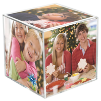Cube photo transparent personnalisé à 6 faces étui Pokmon ETB en acrylique boîte à cartes Booster en acrylique