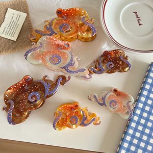 Pinzas de Pelo de Acetato con Diseño de <span class=keywords><strong>Pulpo</strong></span> Marino, Ecológicas, de 12 cm y 7.5 cm, con Impresión Personalizada, Color Personalizado - Product Image 1