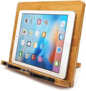 Bamboo Wood Folded Book Lese ständer halter Laptopst änder Höhen verstellbarer Kochbuch ständer