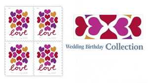Etiquetas de Correo Personalizadas al por Mayor, Colección 2019, <span class=keywords><strong>Sellos</strong></span> de Papel con Diseño de Corazones y Flores, Etiquetas <span class=keywords><strong>Postales</strong></span> Permanentes de EE. UU. - Product Image 6