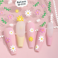 Autocollants pour ongles 5D Noël Printemps Été Plantes Fleurs Feuilles vertes Animaux adorables Fruits Image Décoration d'art d'ongles