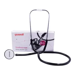 Yuwell double stéthoscope usage domestique femme enceinte CE alliage d'aluminium stéthoscope médical prix manuel stéthoscope adulte prix