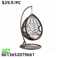 Prix d'usine ensemble de patio ensemble de balançoire de jardin extérieur balançoire de patio oeuf rotin chaise balançoire extérieure