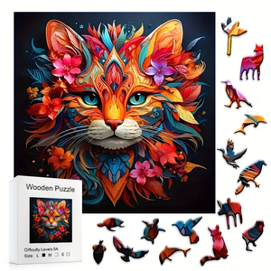 Puzzle en bois personnalisé en gros, découpe laser, design unique, défi relaxant, cadeau prêt à l'emploi pour adultes, décoration intérieure, directement de l'usine - Product Image 1